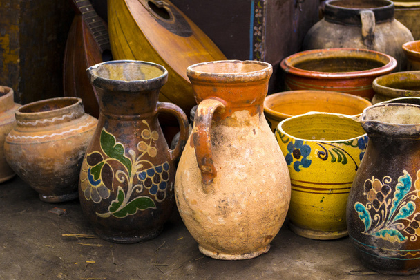 old crockery jugs for milk - Photo, Image