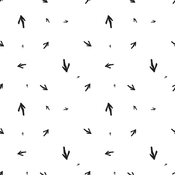 Monochromatic seamless background with arrows - Vector, Image