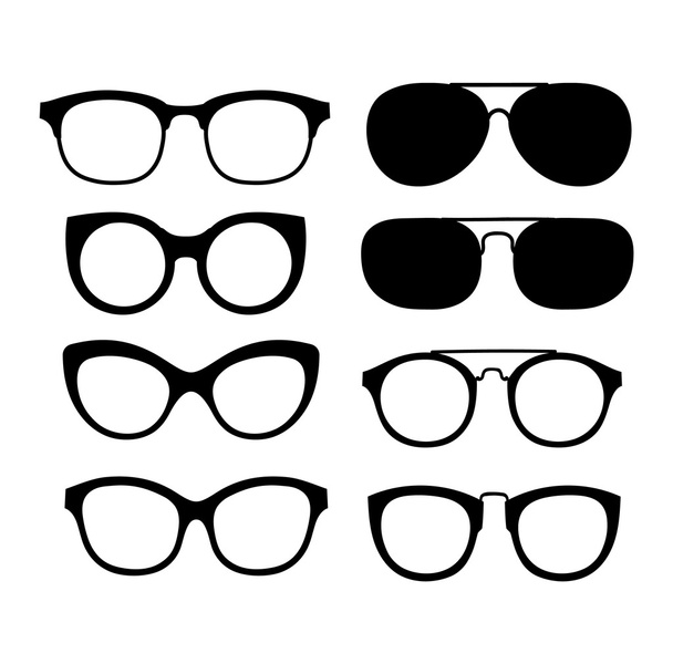 Vektor-Brille isoliert auf weißem Hintergrund. - Vektor, Bild