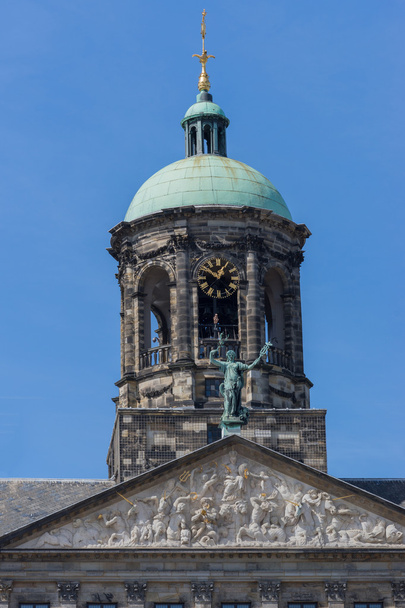 Top of Royal Palace in Amsterdam. - Photo, Image