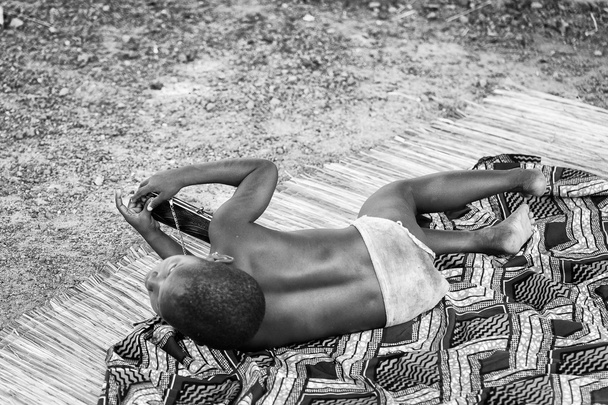 Real people in Togo, in Black and white - Фото, изображение