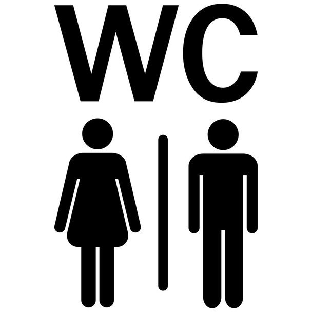 Férfi női WC-jel - Vektor, kép