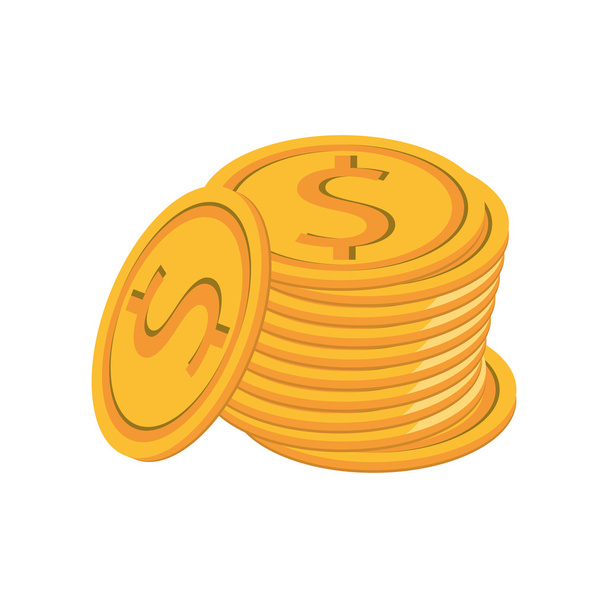 Δολάριο κέρμα εικονίδιο - Διάνυσμα, εικόνα
