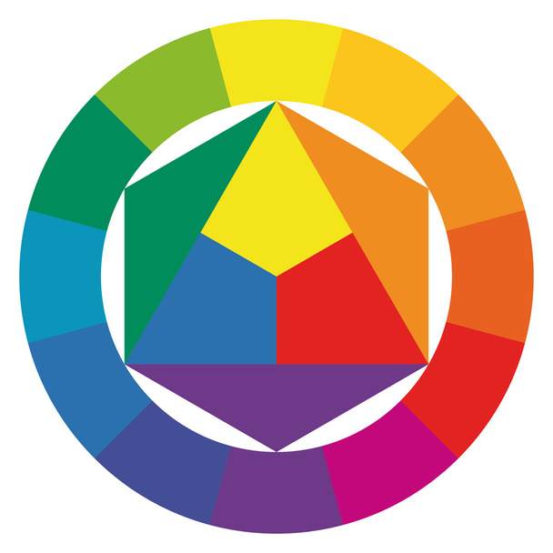 color wheel with twelve colors - Vector, Image
