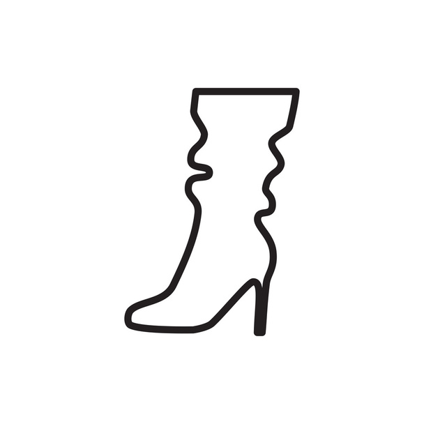 Footwear Black And White Icon - Vector, Image