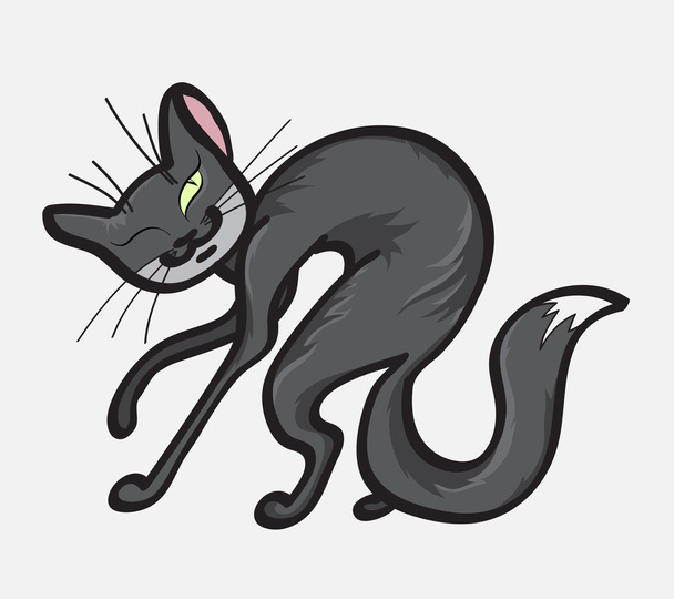 Чёрная кошка
 - Вектор,изображение