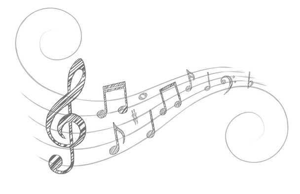 stylized music notes. - Vector, Image