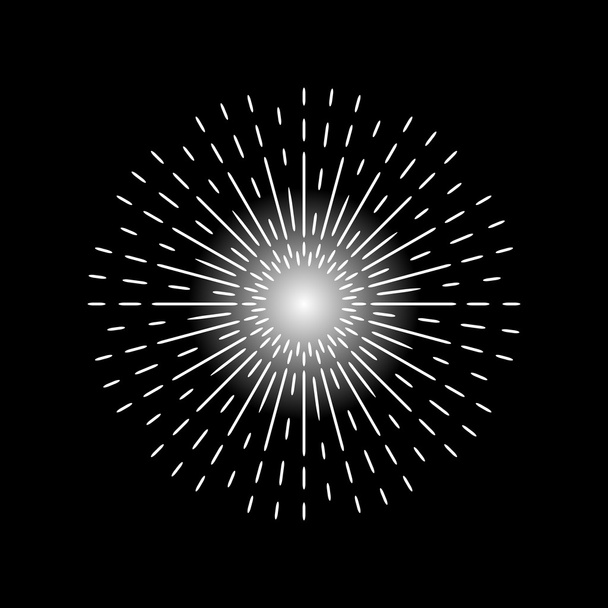  set of nine graphic elements of star burst - Vector, Image