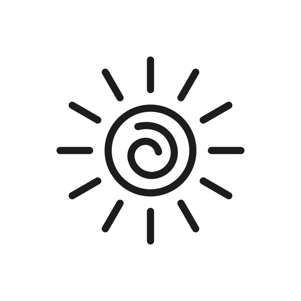 Het pictogram van de zon. illustratie. - Vector, afbeelding