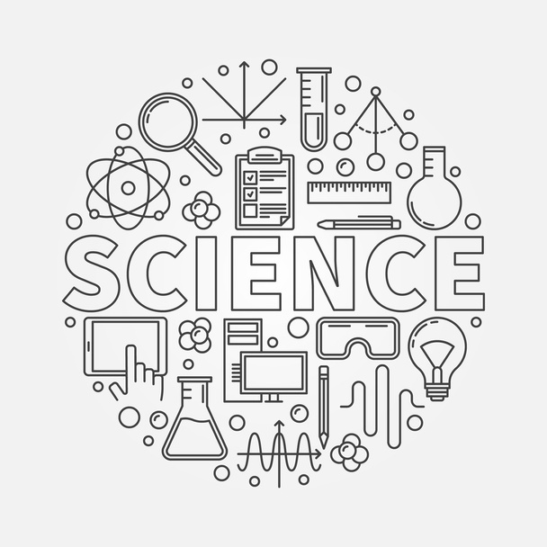 Science round illustration - Vector, Image