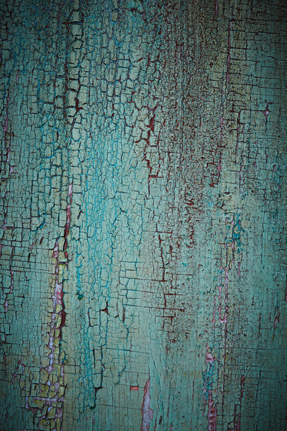 Turquoise weathered wood texture - Фото, зображення