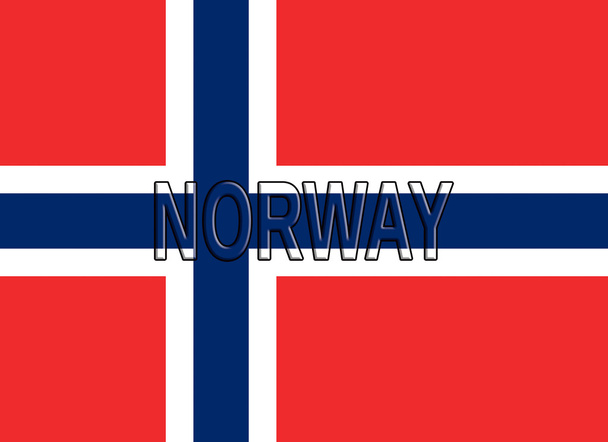 Norvégia zászlaja - Fotó, kép