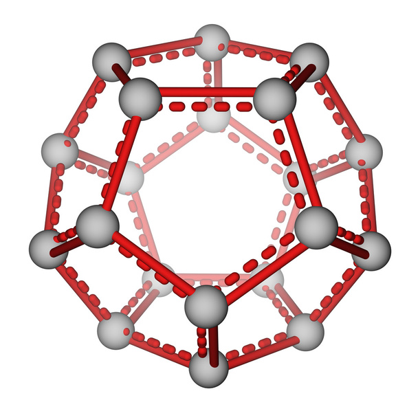 Fullerene C20 molecular structure - Photo, Image