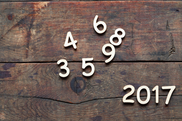Set de dígitos de madera
 - Foto, Imagen