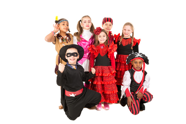 Niños con disfraces de Halloween - Foto, imagen