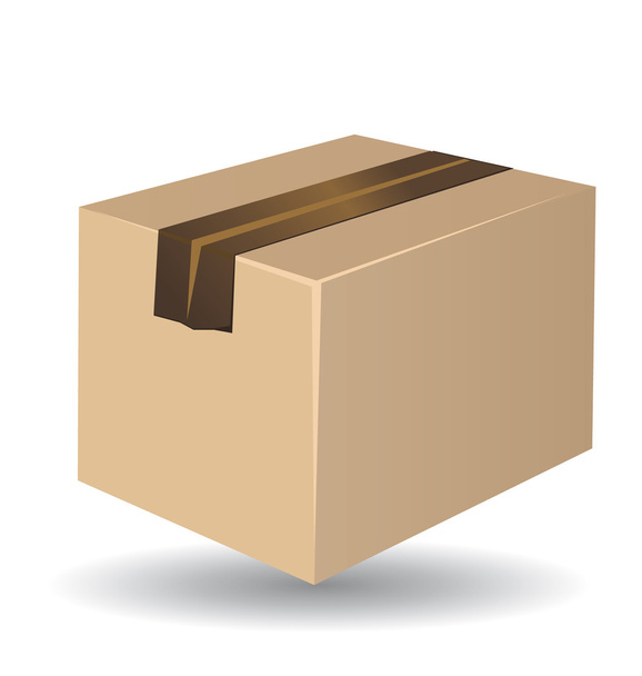 Shipping box vector isolated - Vetor, Imagem