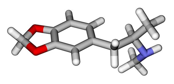 MDMA:n molekyylirakenne (ekstaasi
) - Valokuva, kuva