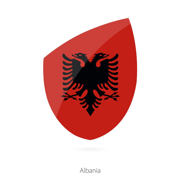 Flag of Albania. Albanian Rugby flag. - Vecteur, image
