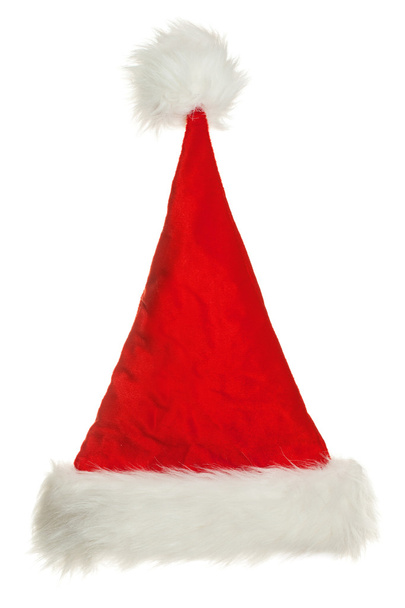 白のサンタ帽子。新年とクリスマスのコンセプト - 写真・画像