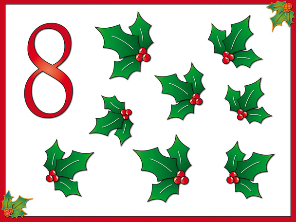 12 Weihnachtstage: 8 Stechpalmen - Foto, Bild
