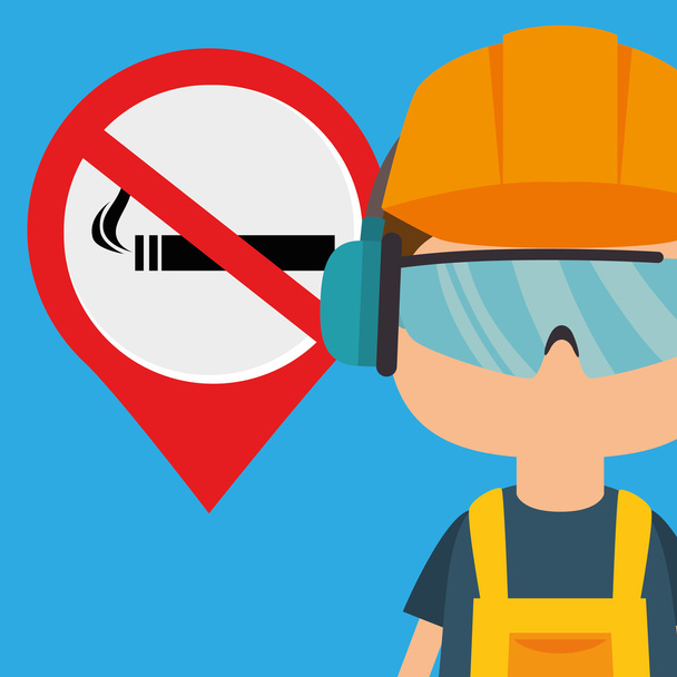 İşçi koruma termik Santrali - Vektör, Görsel