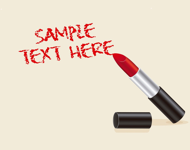 text with red lipstick - Vector, Image