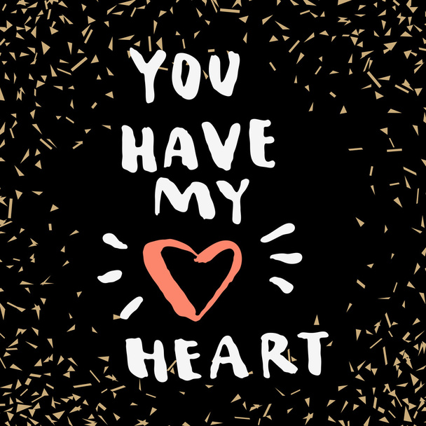 You Have My Heart card  - Διάνυσμα, εικόνα