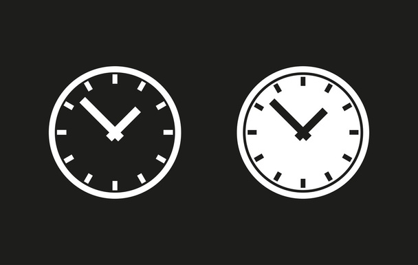 Clock vector icon. - Вектор,изображение