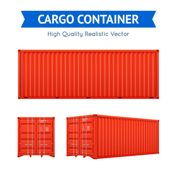 Lading vrachtcontainer - Vector, afbeelding
