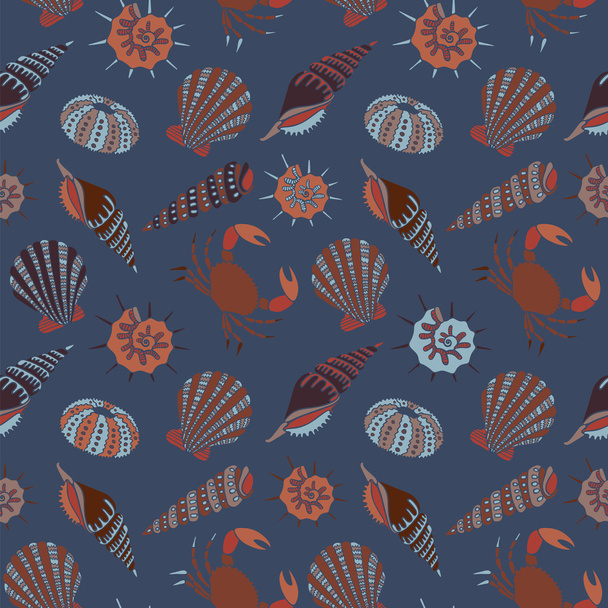 Summer concept with shells - Вектор, зображення