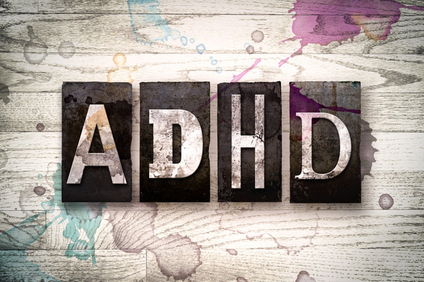 ADHD Concept metalen boekdruk Type - Foto, afbeelding