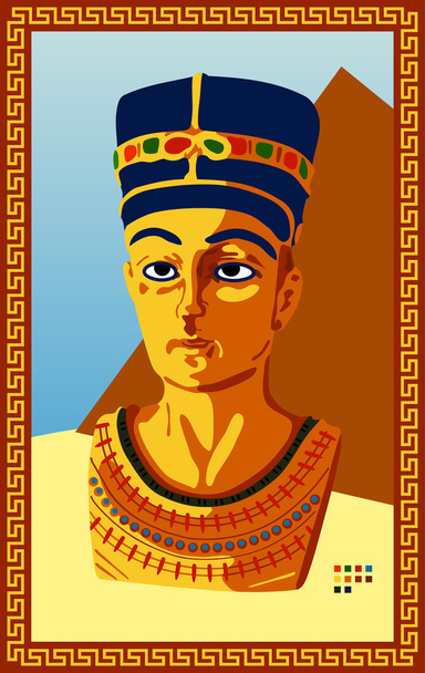 Estátua do faraó egípcio
 - Vetor, Imagem