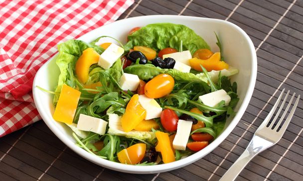 vegetable salad with feta cheese - Photo, Image