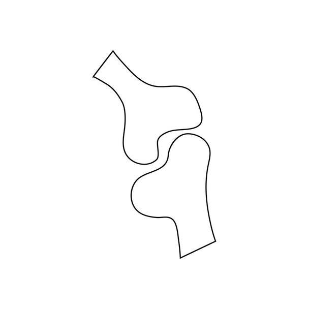 Bones icon, outline style - Vector, afbeelding