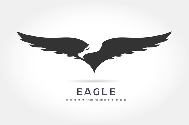 Logotipo de silhueta de águia graciosa
 - Vetor, Imagem