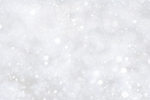 White Christmas Background With Bokeh And Snowflakes - Foto, afbeelding