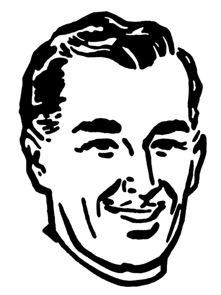eine Schwarz-Weiß-Version eines grafischen Porträts eines Mannes - Foto, Bild