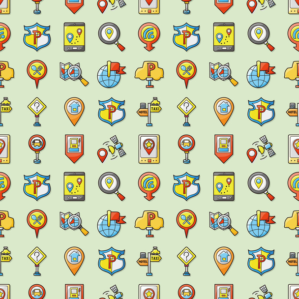 Location and navigation icons set,eps10 - Vector, Imagen