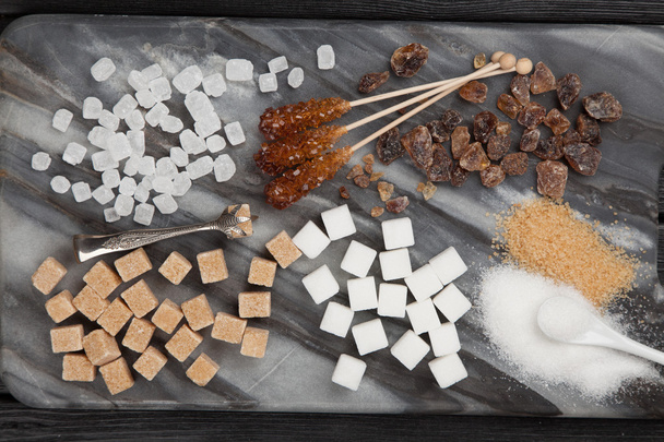 diferentes tipos de azúcar
 - Foto, imagen