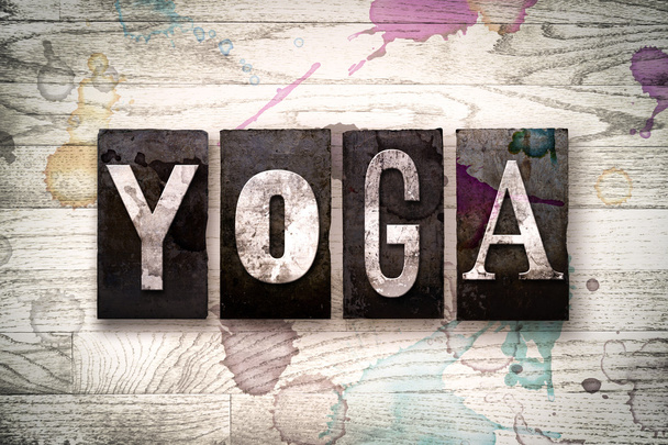 Yoga Concept Metal Letterpress Type - Photo, Image