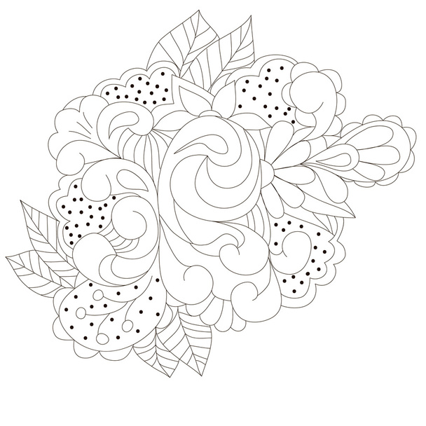 Soyut doodle tasarım öğesi swirls ile - Fotoğraf, Görsel