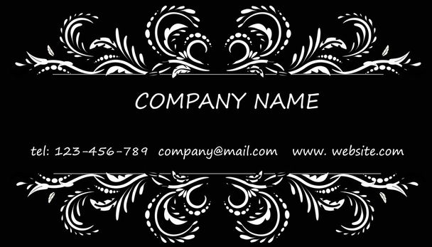 Business card on a black background. - Photo, Image