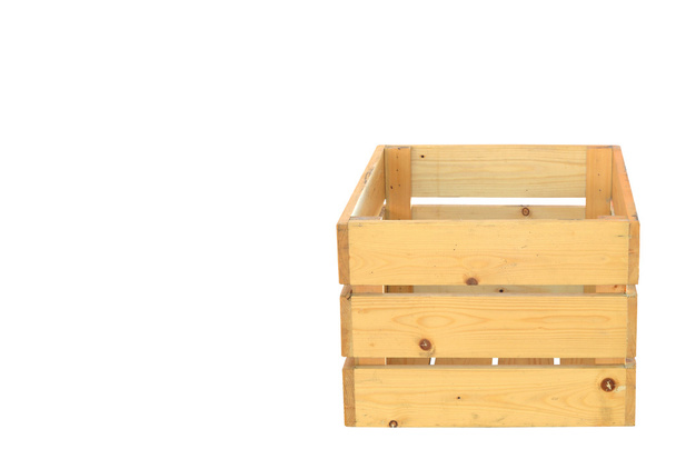 Caja de madera clásica aislada
 - Foto, Imagen