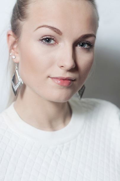 portrait of a beautiful blonde closeup - Fotó, kép