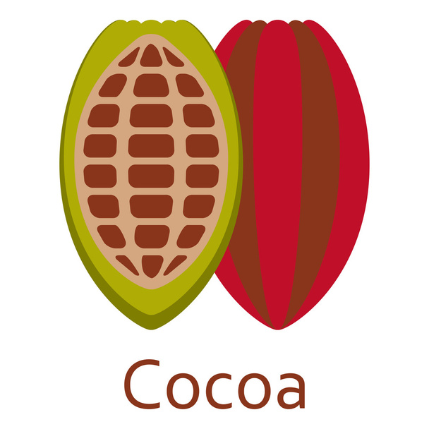 Super food icon. Cocoa. Vector illustration. - Vetor, Imagem