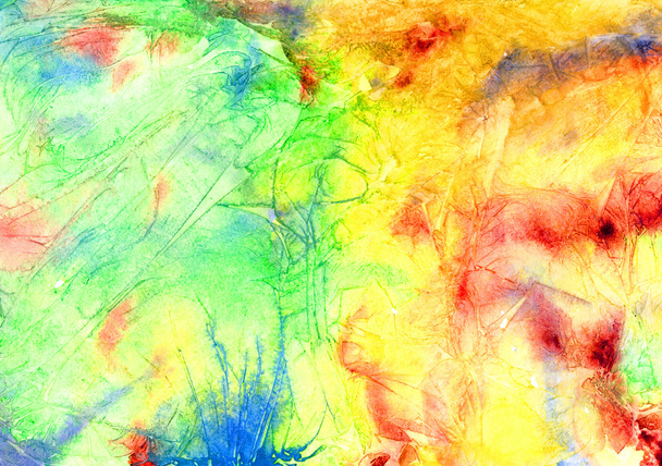 抽象的な芸術的な水彩背景 (黄色で色の混合) - 写真・画像