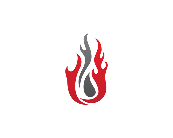 tűzláng logó sablonja - Vektor, kép