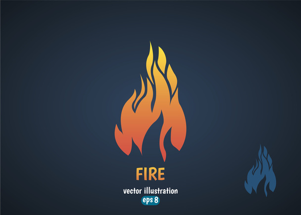 火の炎のシルエットのロゴ。非常に熱い火のアイコン. - ベクター画像