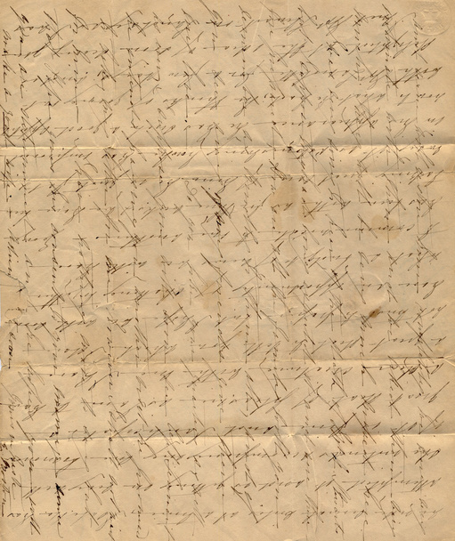 ein Vintage-Brief mit verblasster Handschrift und Faltmarken - Foto, Bild