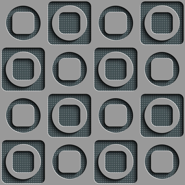Seamless Square and Circle Pattern - Vektor, kép